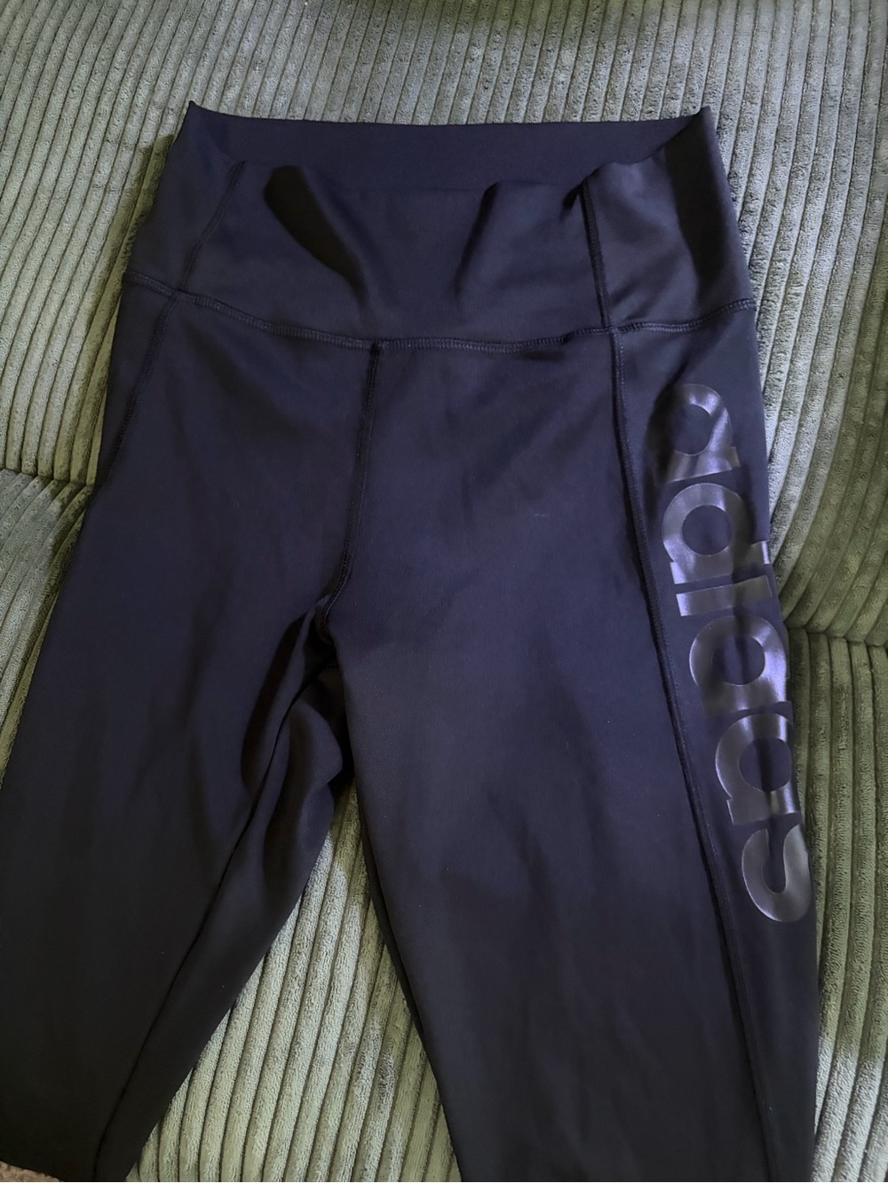 adidas Black Climalite Leggings with Side Logo